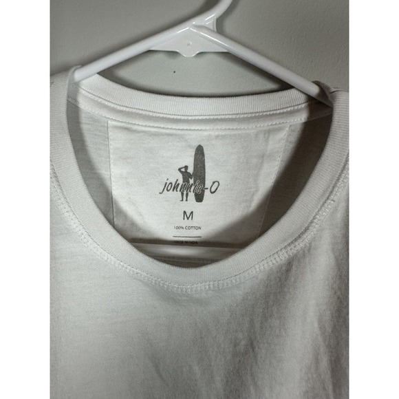 Johnnie O Shirts Sz M Crew Neck Pocket Logo Surf T-Shirt Santa Monica Flag Lot 2 - Picture 5 of 6